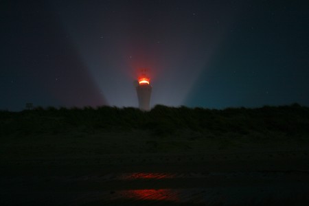 Wangerooger Leuchtturm bei Nacht