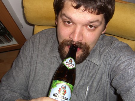 Ich mit Kitzmann-Bier